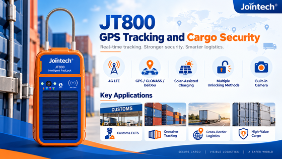 JT800 4G GPS Ηλεκτρονικό κλείδωμα για παρακολούθηση εμπορευματοκιβωτίων και ασφάλεια φορτίου
